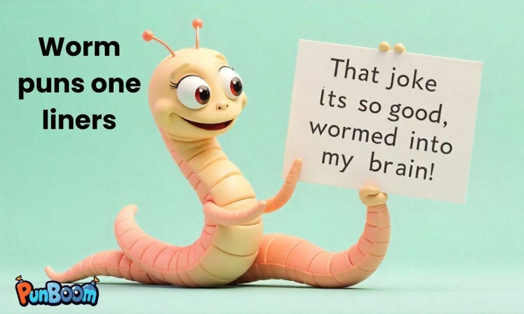 Worm pun one-liners, quick worm zingers, and clever short jokes